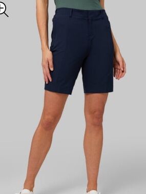 32 Degrees Blue Bermuda Shorts Tailored for Smart Casual Wear (A)